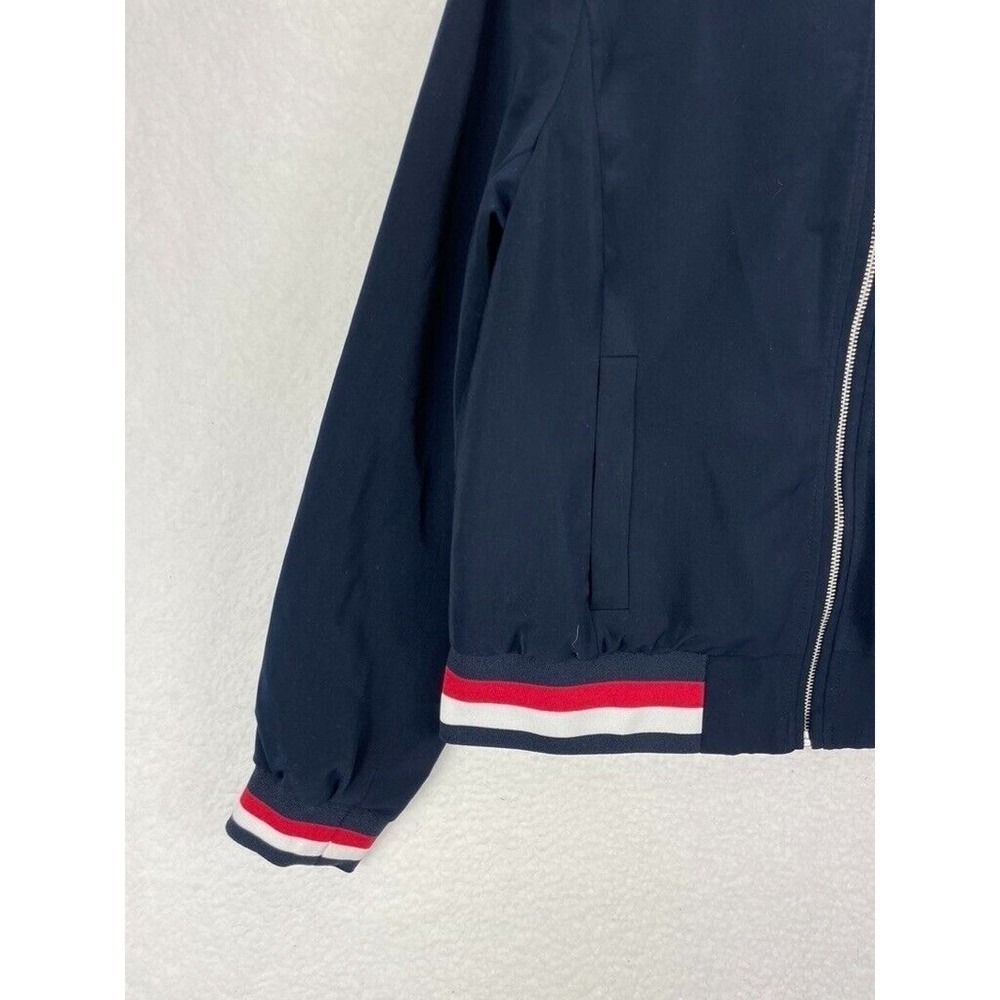 Tommy Hilfiger Reversible Bomber Jacket Women's M Navy White Stripe Full Zip - Picture 5 of 11
